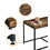 Monty Weathered Oak Wood Grain 3 Piece Coffee Table Set with Raised Edges B061110729