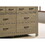 Finn Coffee Gray Oak Finish Dresser with 6 Drawers and Black Handles B061110743