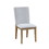Delphine Set of 2 Gray Linen Fabric Dining Chair B061125429