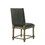 Everton Set of 2 Gray Fabric Dining Chair with Nailhead Trim B061125431