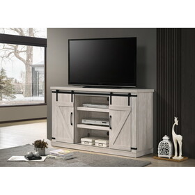 Asher Dusty Gray 54" Wide TV Stand with Sliding Doors and Cable Management B061128586