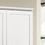Lincoln White Storage Cabinet with Swing-Out Storage Door B061133843