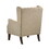 Irwin Beige Linen Button Tufted Wingback Chair B06177976