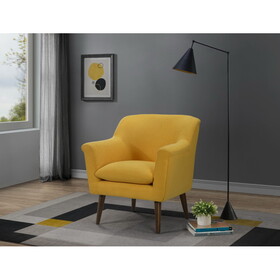 Shelby Yellow Woven Fabric Oversized Armchair B06177998