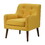 Ryder Mid Century Modern Yellow Woven Fabric Tufted Armchair B06178001