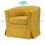 Tucker Yellow Woven Fabric Swivel Barrel Chair B06178005