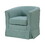 Tucker Aquamarine Teal Woven Fabric Swivel Barrel Chair B06178006