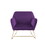 Keira Purple Velvet Accent Chair with Metal Base B06178009