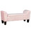 Mila Pink Velvet Ottoman Bench with Storage B06178019