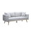 Easton Light Gray Linen Fabric Sofa with USB Charging Ports Pockets & Pillows B06178330