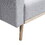 Easton Light Gray Linen Fabric Sofa with USB Charging Ports Pockets & Pillows B06178330