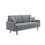 Bahamas 70" Gray Linen Sofa with 2 Throw Pillows B06178633