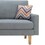 Bahamas 70" Gray Linen Sofa with 2 Throw Pillows B06178633