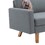 Bahamas 70" Gray Linen Sofa with 2 Throw Pillows B06178633