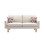 Bahamas 70" Beige Linen Sofa with 2 Throw Pillows B06178634