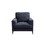 Jackson Black Chenille Chair with Black Metal Legs B061P151368