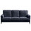 Jackson Black Chenille Sofa with Black Metal Legs B061P151372