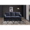 Jackson Black Chenille Sofa with Black Metal Legs B061P151372