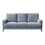 Jackson Gray Chenille Sofa with Black Metal Legs B061P151373