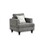 Callaway Gray Chenille Chair with Throw Pillow B061P159842