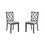 Carlisle Set of 2 Gray Finish Cross Back Side Dining Chair B061P160005