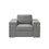 Gianna Light Gray Woven Fabric Arm Chair B061P184124