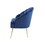 Naomi Blue Velvet Wingback Accent Chair with Metal Legs B061P184126