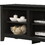 Benito Black 70"W TV Stand with Open Shelves and Cable Management B061P184949
