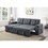 Toby Gray Woven Fabric Reversible Sleeper Sectional Sofa with Storage Chaise Cup Holder USB Ports and Pockets B061S00020