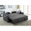 Cody Modern Gray Fabric Sleeper Sofa with 2 USB Charging Ports and 4 Accent Pillows B061S00028