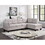 Dalia Light Gray Linen Modern Sectional Sofa with Right Facing Chaise B061S00031
