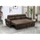 Hugo Brown Reversible Sleeper Sectional Sofa Chaise with USB Charger B061S00044
