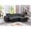 Henrik Dark Gray Sleeper Sectional Sofa with Storage Ottoman and 2 Stools B061S00047