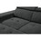 Henrik Dark Gray Sleeper Sectional Sofa with Storage Ottoman and 2 Stools B061S00047