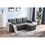 Lucca Gray Fabric Reversible Sectional Sleeper Sofa Chaise with Storage B061S00053