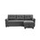Lucca Gray Fabric Reversible Sectional Sleeper Sofa Chaise with Storage B061S00053