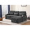 Kaden Gray Fabric Sleeper Sectional Sofa Chaise with Storage Arms and Cupholder B061S00061
