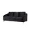 Sofia Black Velvet Fabric Sofa Loveseat Chair Living Room Set B061S00070