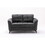 Callie Gray Velvet Fabric Sofa Loveseat Chair Living Room Set B061S00073