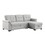 Destiny Light Gray Linen Reversible Sleeper Sectional Sofa with Storage Chaise B061S00077