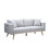 Easton Light Gray Linen Fabric Sofa Loveseat Living Room Set with USB Charging Ports Pockets & Pillows B061S00108