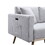 Easton Light Gray Linen Fabric Sofa Loveseat Living Room Set with USB Charging Ports Pockets & Pillows B061S00108