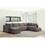 Madison Light Gray Fabric 7pc Modular Sectional Sofa Chaise with USB Storage Console Table B061S00114