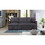 Paisley Dark Gray Linen Fabric Reversible Sleeper Sectional Sofa with Storage Chaise B061S00148