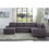 Warren Sectional Sofa with Reversible Chaise in Dark Gray Linen B061S00156