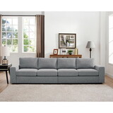 Jules 4 Seater Sofa in Light Gray Linen B061S00164