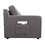 Waylon Gray Linen 6-Seater U-Shape Sectional Sofa Chaise and Pocket B061S00181