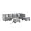 Zelmira Gray Velvet 7pc Modular Sectional Sofa B061S00212