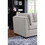 Kristin Light Gray Linen Fabric Reversible Sofa with Ottoman B061S00228