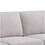 Kristin Light Gray Linen Fabric Reversible Sofa with Ottoman B061S00229
